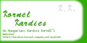 kornel kardics business card